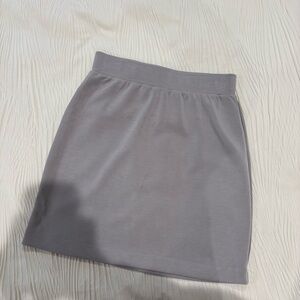 Cable & Gauge Light Gray Mini Skirt